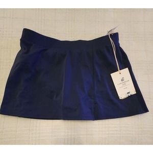 CARIBBEAN JOE Women's NWT NAVY SWIM‎ SKIRT Size 10 /Beachwear